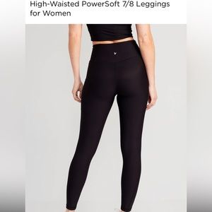 Old Navy Powersoft 7/8 legging Black size small set of 2